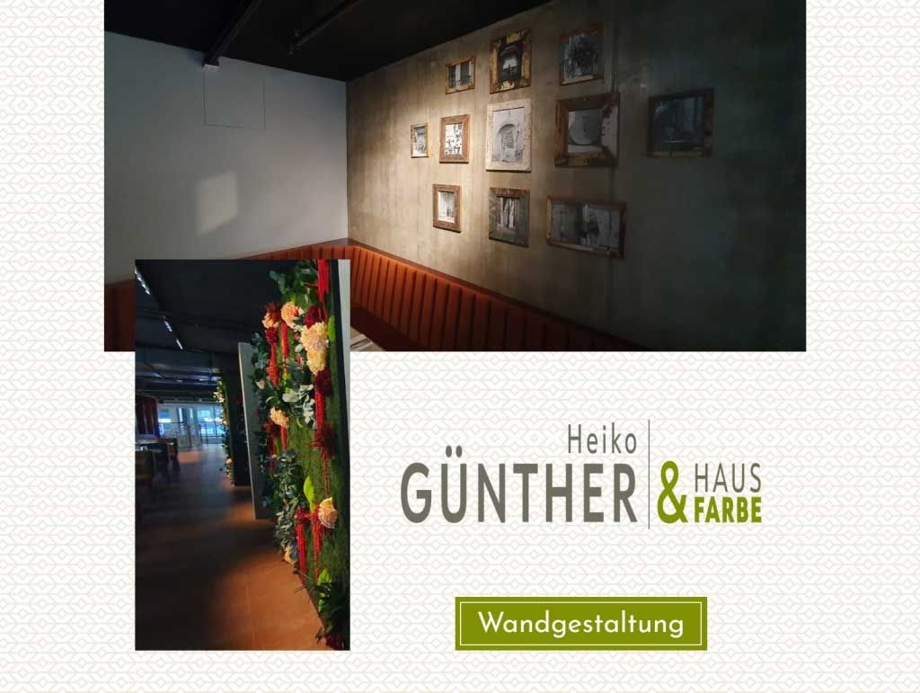 Bildcollage Wandgestaltung eines Restaurants